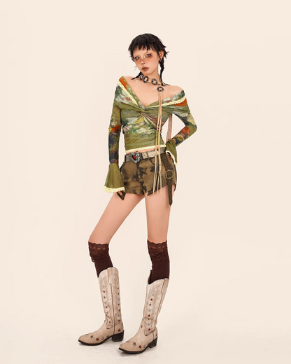 Punk Leopard Print Shorts NIM0016