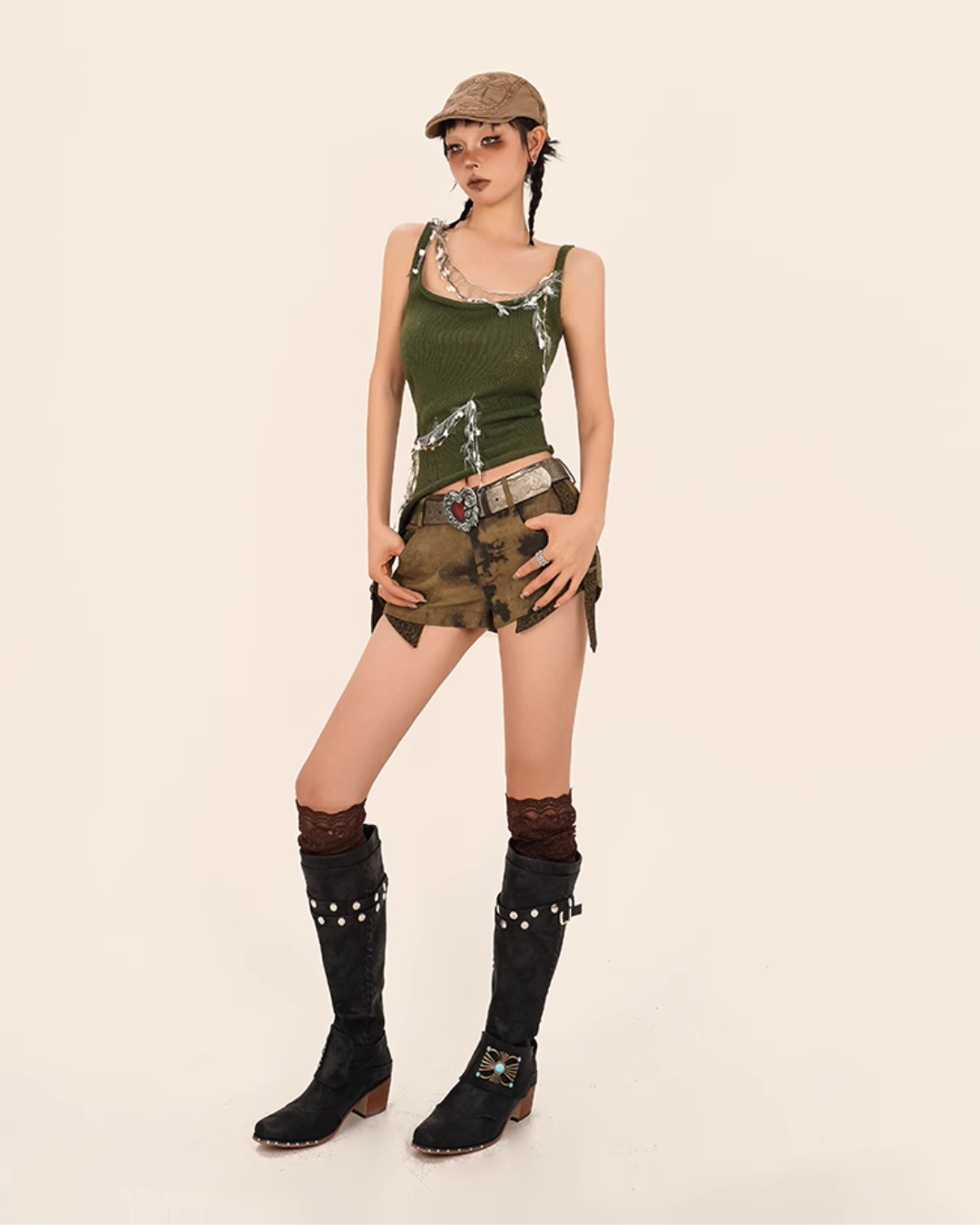 Punk Leopard Print Shorts NIM0016