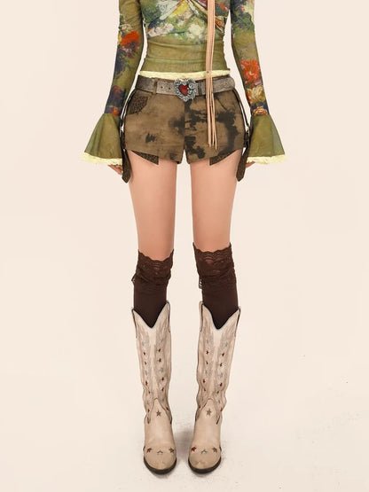 Punk Leopard Print Shorts NIM0016