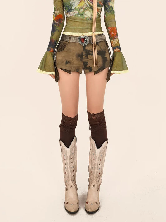Punk Leopard Print Shorts NIM0016